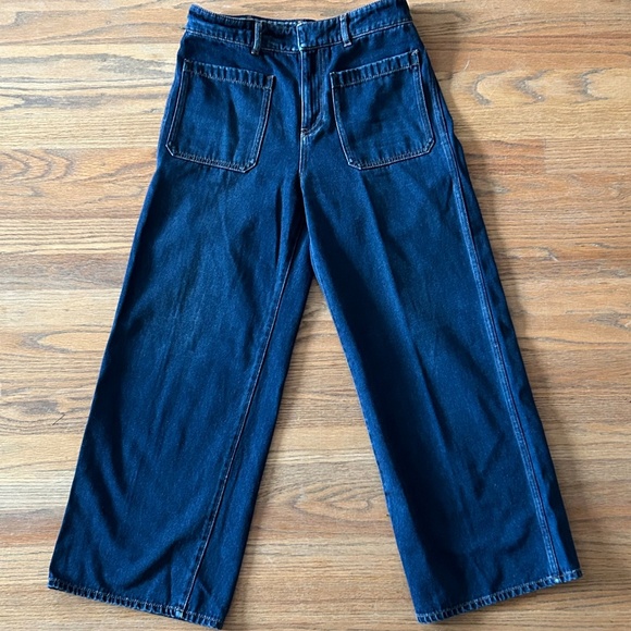 Dior Denim - Christian Dior Wide Leg Flare Cotton Denim Jeans